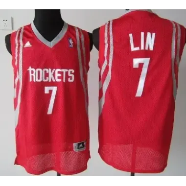 Houston Rockets #7 Jeremy Lin Red Swingman Jerseys