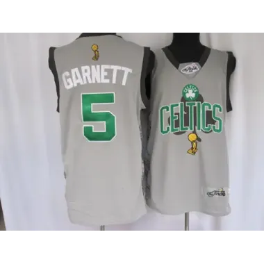 Boston Celtics #5 Garnett Grey Champions Commemorative Jerseys