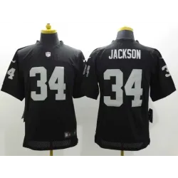 Nike Oakland Raiders #34 Bo Jackson Black Elite Jerseys