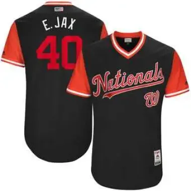 Washington Nationals #40 Edwin Jackson E. Jax Majestic Navy 2017 Players Weekend Jersey JiaSu