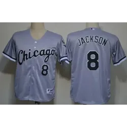 Chicago White Sox #8 Bo Jackson Gray Jerseys