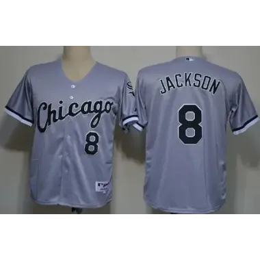 Chicago White Sox #8 Bo Jackson Gray Jerseys