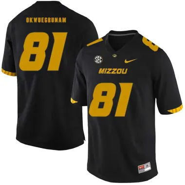 Missouri Tigers 81 Albert Okwuegbunam Black Nike College Football Jersey Dzhi