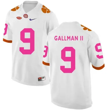 Clemson Tigers 9 Wayne Gallman II White 2018 Breast Cancer Awareness College Football Jersey DingZhi