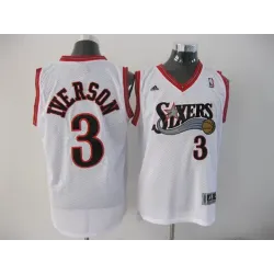 Philadelphia 76ers #3 Iverson White Swingman Jerseys