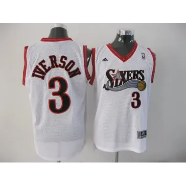 Philadelphia 76ers #3 Iverson White Swingman Jerseys