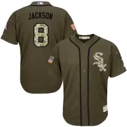 Chicago White Sox #8 Bo Jackson Green Salute to Service Stitched Baseball Jersey Jiasu