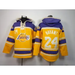 Los Angeles Lakers #24 Kobe Bryant Yellow Hoody