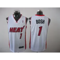 Miami Heat #1 Bosh White Revolution 30 Swingman Jerseys