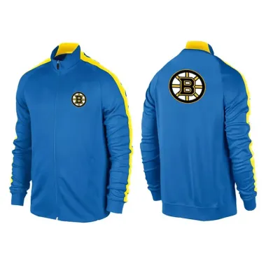 NHL Boston Bruins Team Logo 2015 Men Hockey Jacket (17)