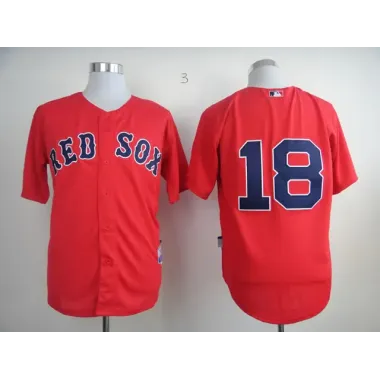 Boston Red Sox #18 Daisuke Matsuzaka Red Jerseys