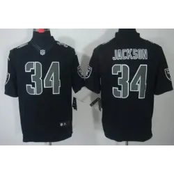 Nike Limited Oakland Raiders #34 Bo Jackson Black Impact Jerseys