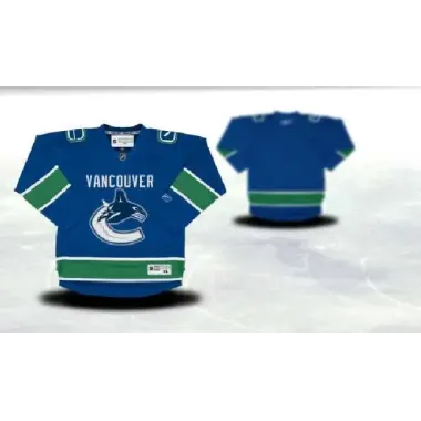 Youth Vancouver Canucks Customized Blue Stitched Hockey Jersey