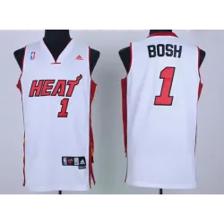 Miami Heat #1 Bosh mesh white Swingman Jerseys