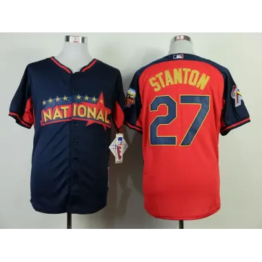 Florida Marlins #27 Mike Stanton 2014 All Star Navy Blue Jerseys