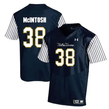 Notre Dame Fighting Irish 38 Deon McIntosh Navy College Football Jersey Dzhi