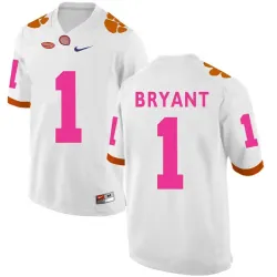 Clemson Tigers 1 Kelly Bryant White 2018 Breast Cancer Awareness College Football Jersey DingZhi