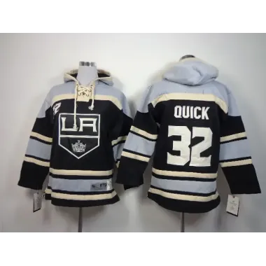 Youth Los Angeles Kings #32 Jonathan Quick Black Hoodie