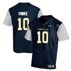 Notre Dame Fighting Irish 10 Chris Finke Navy College Football Jersey Dzhi