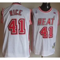 Miami Heat #41 Glen Rice White Throwback Swingman Jerseys