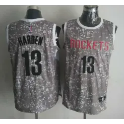 Houston Rockets #13 James Harden Gray City Luminous Stitched Jersey