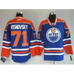 Edmonton Oilers #71 VISNOVSKY blue Jerseys