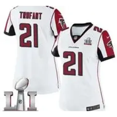 Nike Desmond Trufant Women's White Elite Jersey #21 NFL Road Atlanta Falcons Super Bowl LI 51