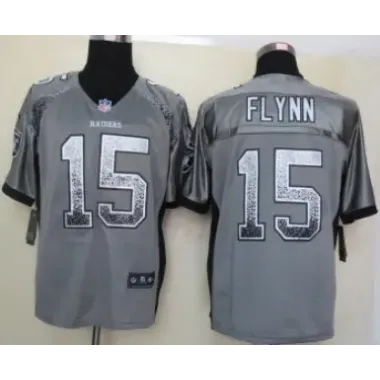 Nike Oakland Raiders #15 Matt Flynn 2013 Drift Fashion Gray Elite Jerseys