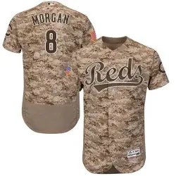 Cincinnati Reds #8 Joe Morgan Camo Flexbase Stitched Jersey DingZhi