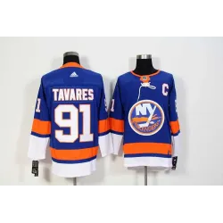 New York Islanders #91 John Tavares Blue Adidas Stitched Jersey