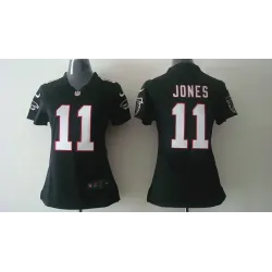 Womens Nike Atlanta Falcons #11 Julio Jones Black Game Jerseys