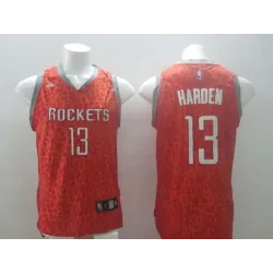 Houston Rockets #13 James Harden Red Leopard Fashion Jerseys