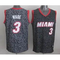 Miami Heat #3 Dwyane Wade Black Leopard Print Fashion Jerseys