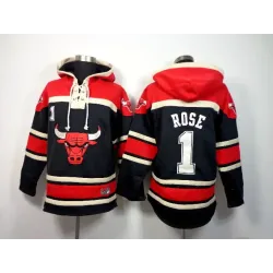 Chicago Bulls #1 Derrick Rose Black Hoody