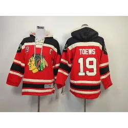 Youth Chicago Blackhawks #19 Janathan Toews Red Hoodie