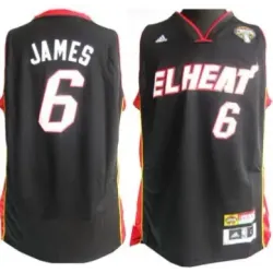 Miami Heat #6 LeBron James Latin Nights Revolution 30 Swingman Black Jerseys