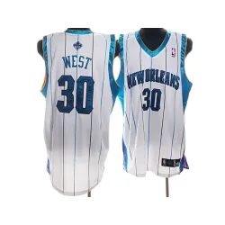 Charlotte Hornets #30 West white Jerseys