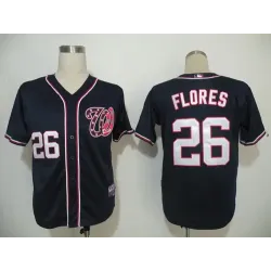 Washington Nationals #26 Flores deep blue Jerseys