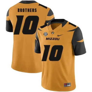 Missouri Tigers 10 Kentrell Brothers Gold Nike College Football Jersey Dzhi