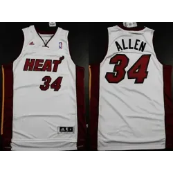 Miami Heat #34 Ray Allen Revolution 30 Swingman White Jerseys