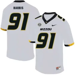 Missouri Tigers 91 Charles Harris White Nike College Football Jersey Dzhi