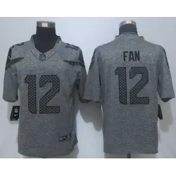 Nike Limited Seattle Seahawks #12 Fan Men\'s Stitched Gridiron Gray Jerseys