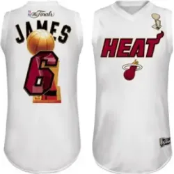 Miami Heat #6 LeBron James Revolution 30 Swingman 2012 Champions White Jerseys