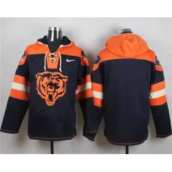 Men Nike Chicago Bears Customized Dark Blue Stitched Hoodie