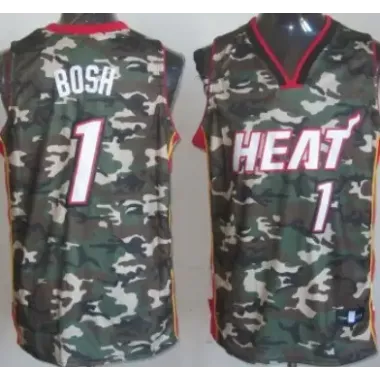 Miami Heat #1 Chris Bosh Camo Fashion Jerseys