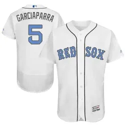 Boston Red Sox #5 Nomar Garciaparra White Father\'s Day Flexbase Stitched Jersey DingZhi