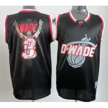 Miami Heat #3 Dwyane Wade Black Notorious Fashion Jerseys