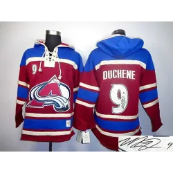 Colorado Avalanche #9 Duchene Red Stitched Signature Edition Hoodie