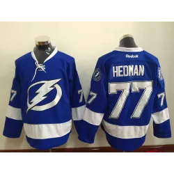 Tampa Bay Lightning #77 Victor Hedman Blue Jerseys