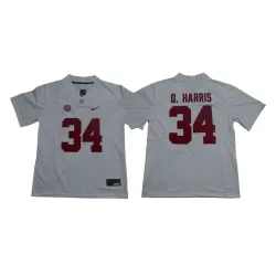 Alabama Crimson Tide 34 Damien Harris White Nike College Football Jersey